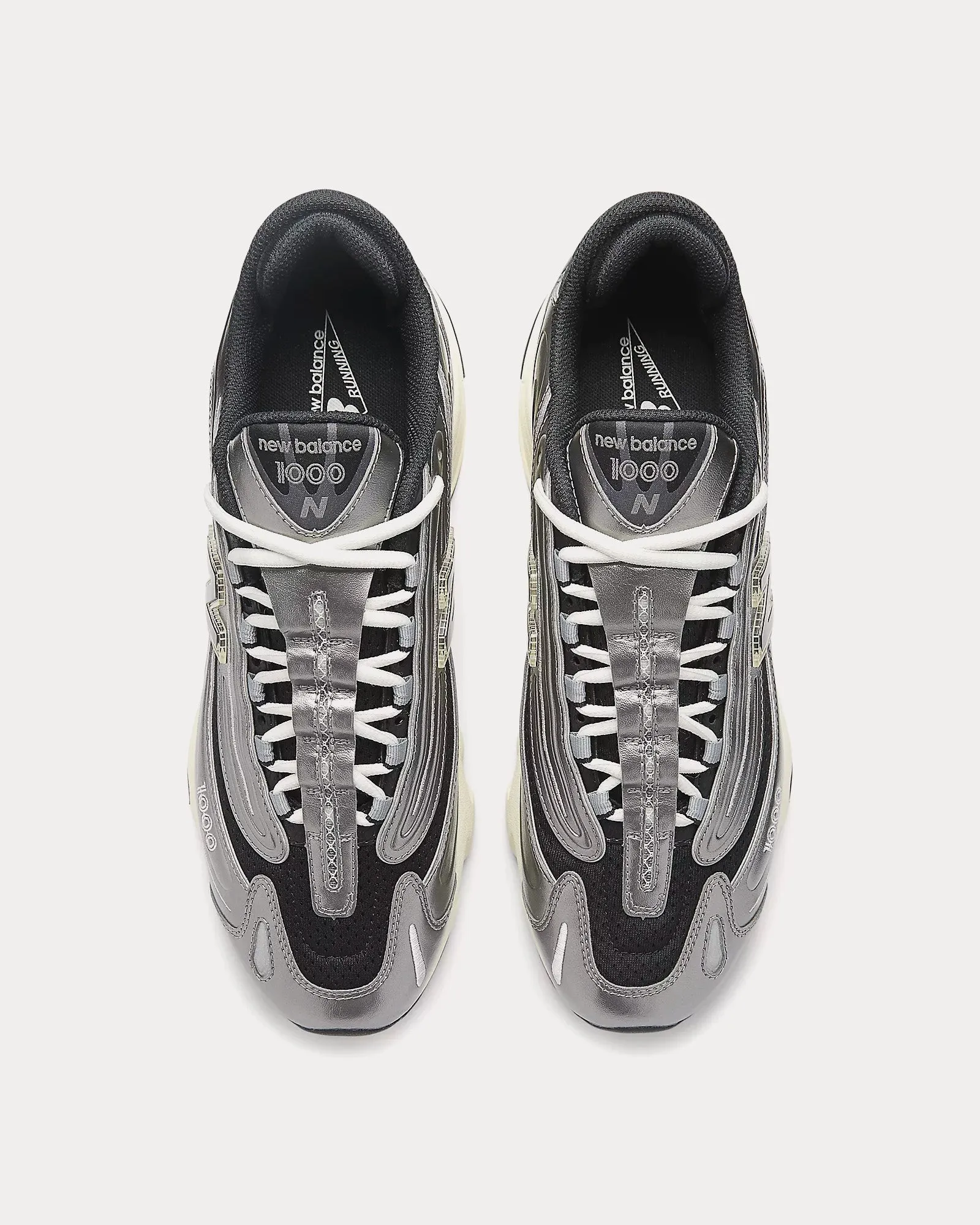 1000 Silver Metallic / Black/ Dawn Glow Low Top Sneakers