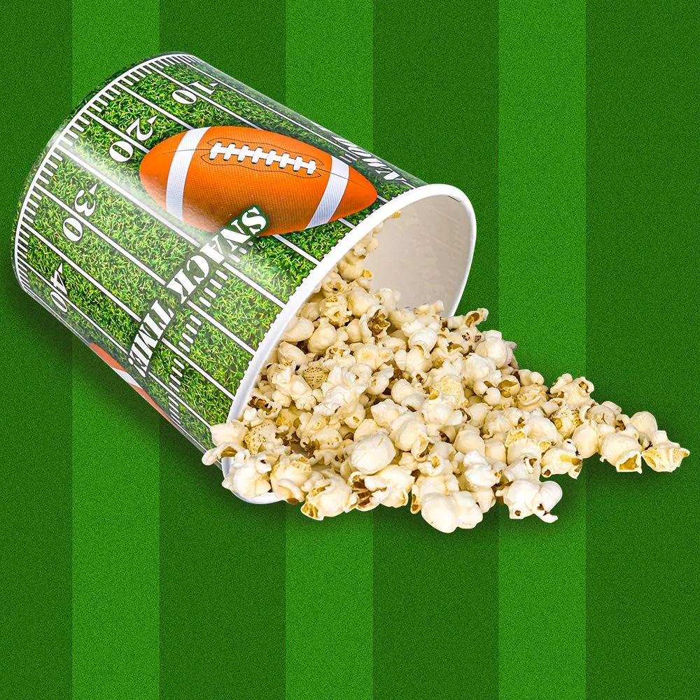 16 Pcs Football Paper Bucket & 32 Pcs Snake Plates