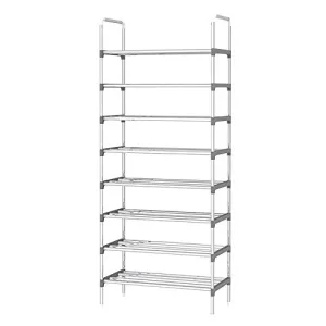 9 Tier Simple Assembled Shoe Rack Iron Shoes Shelf Hallway Standing Furniture Saving Space Shoe Organizer