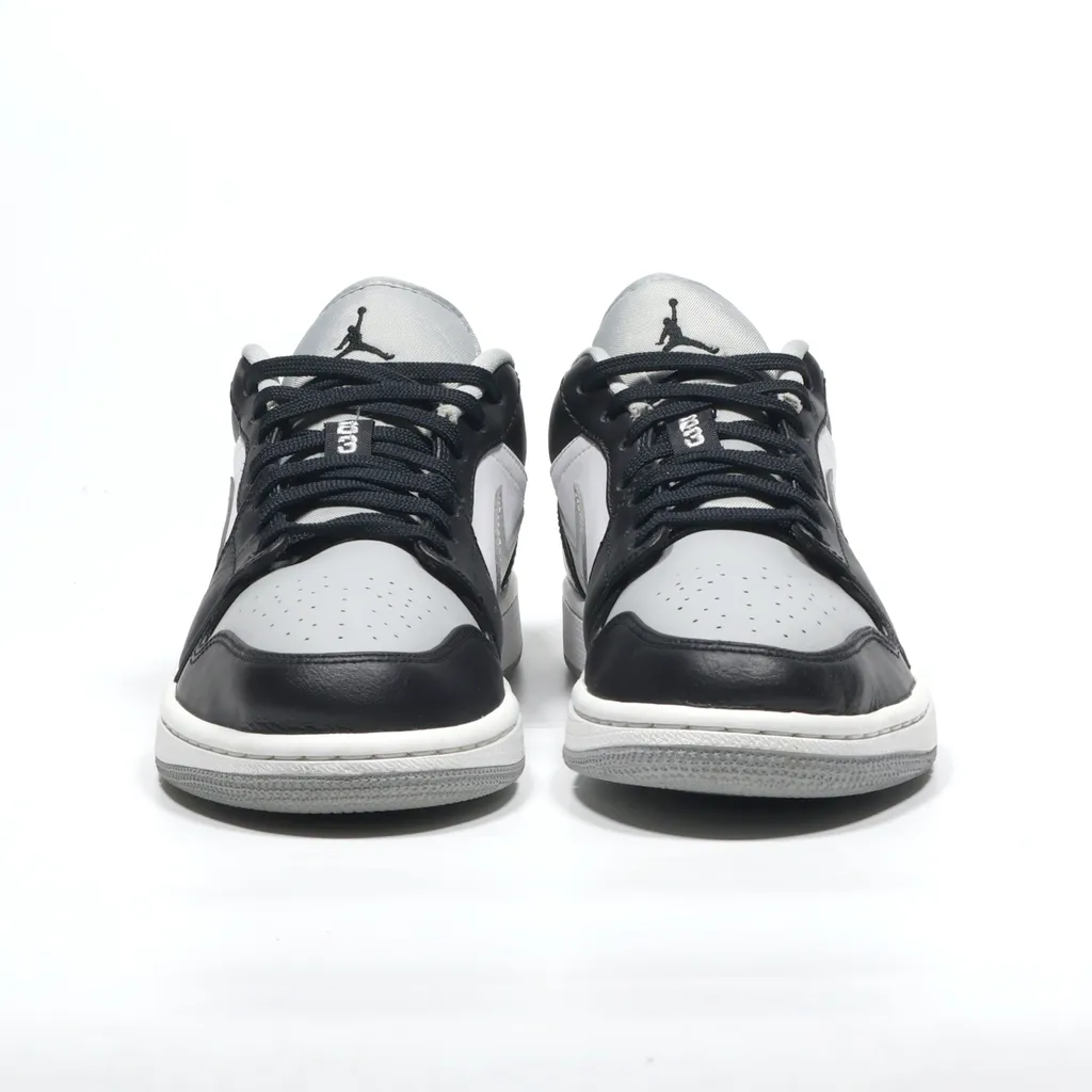 Air Jordan 1 Low-Top Sneakers Leather Black Color For Men
