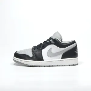 Air Jordan 1 Low-Top Sneakers Leather Black Color For Men