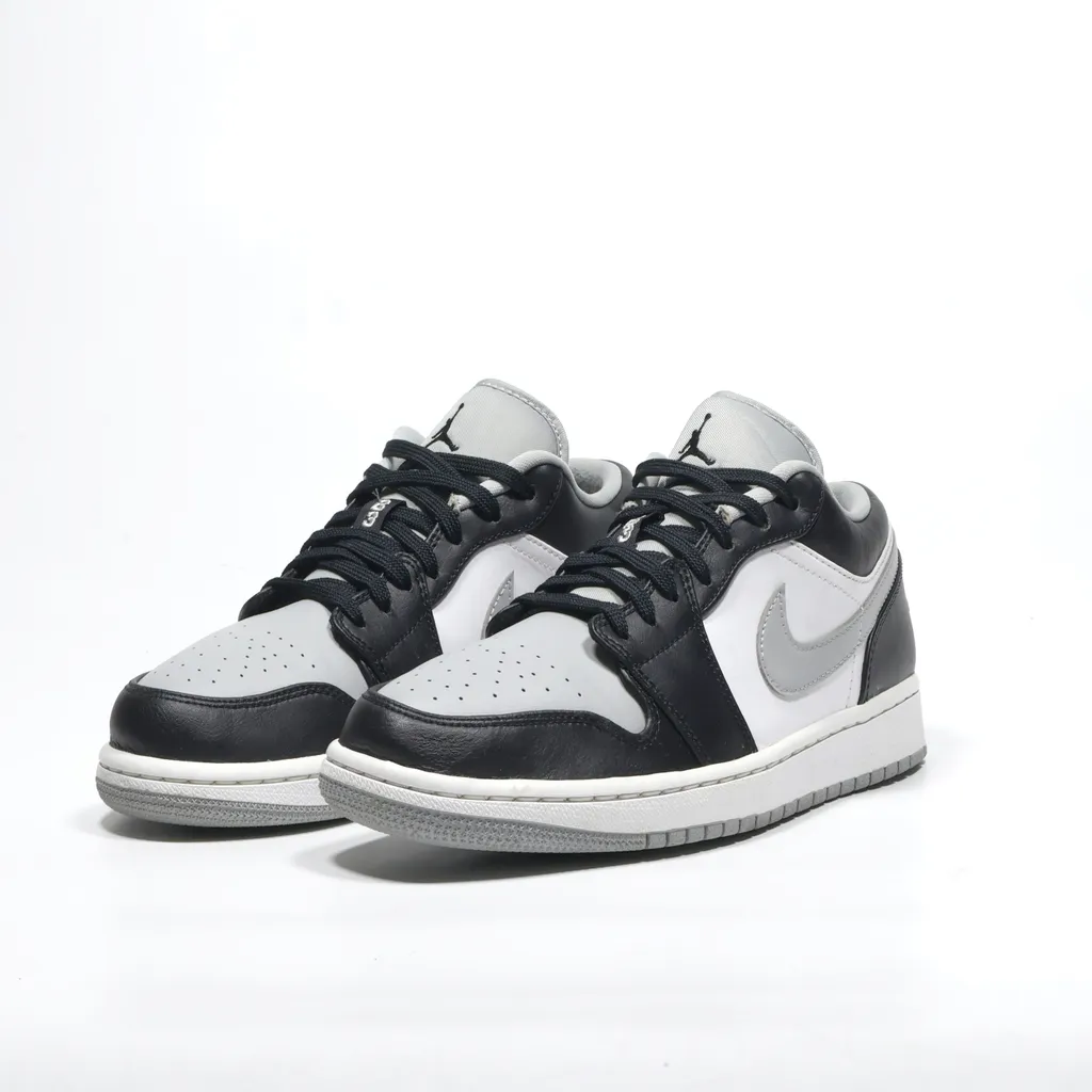 Air Jordan 1 Low-Top Sneakers Leather Black Color For Men