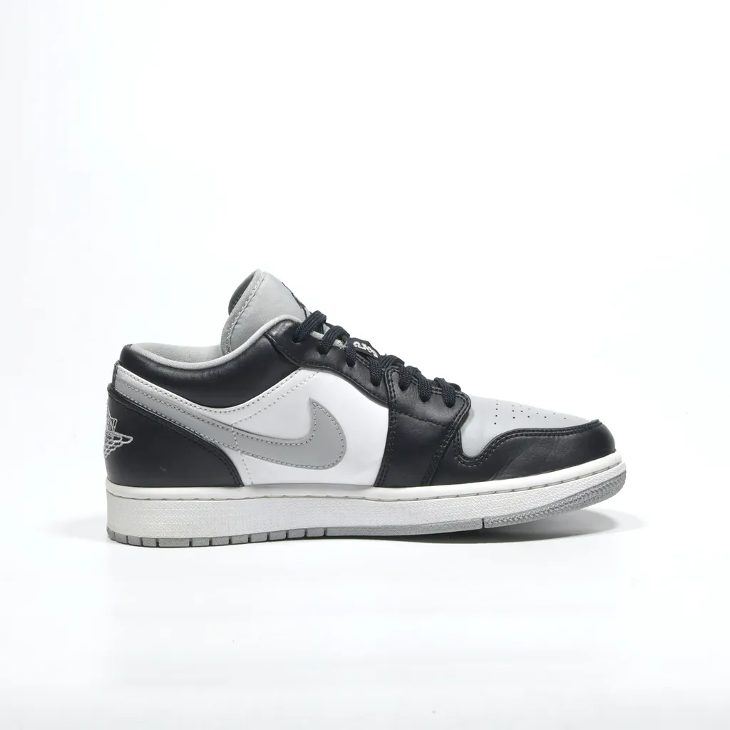 Air Jordan 1 Low-Top Sneakers Leather Black Color For Men