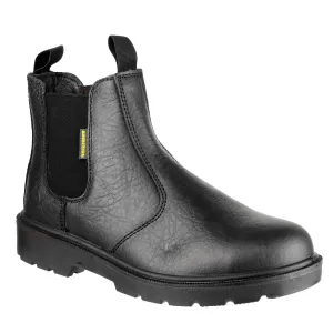 Amblers Safety Dealer Boots Black Leather Steel Toe Work Shoes Steel Toe Size 4