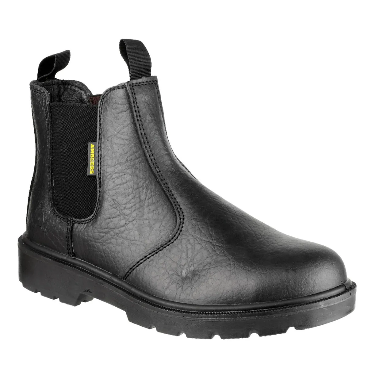 Amblers Safety Dealer Boots Black Leather Steel Toe Work Shoes Steel Toe Size 4