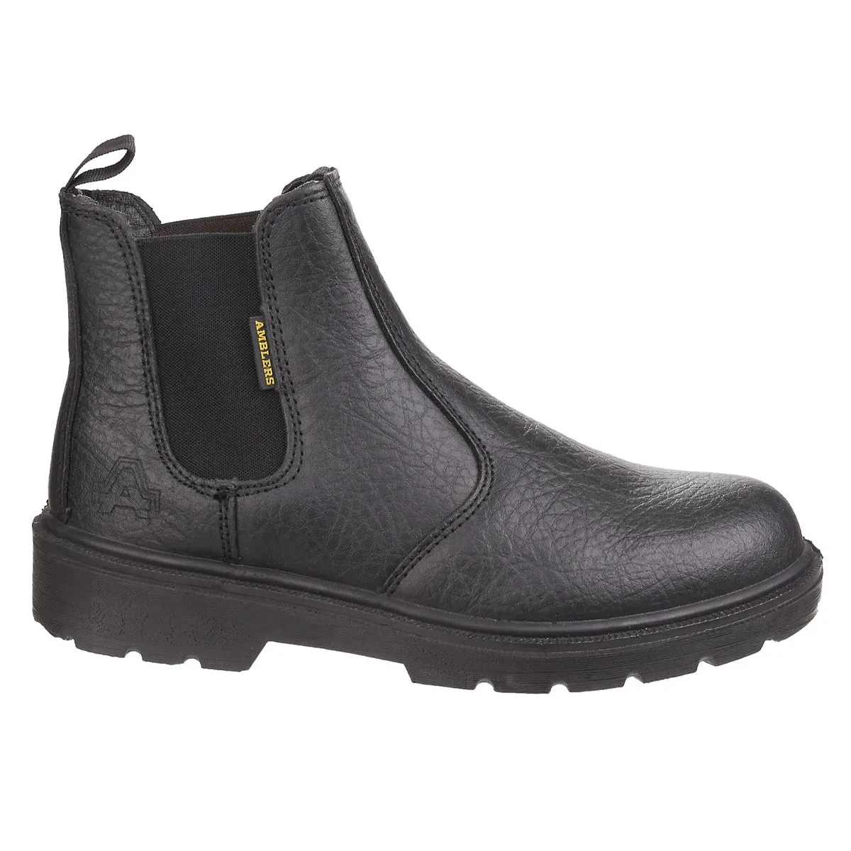 Amblers Safety Dealer Boots Black Leather Steel Toe Work Shoes Steel Toe Size 4