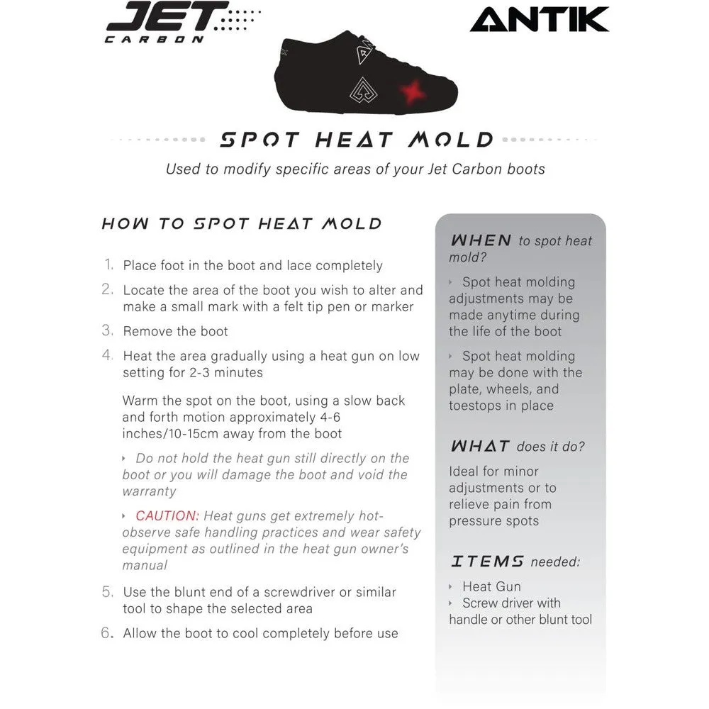 Antik Jet Carbon Roller Skate Boot