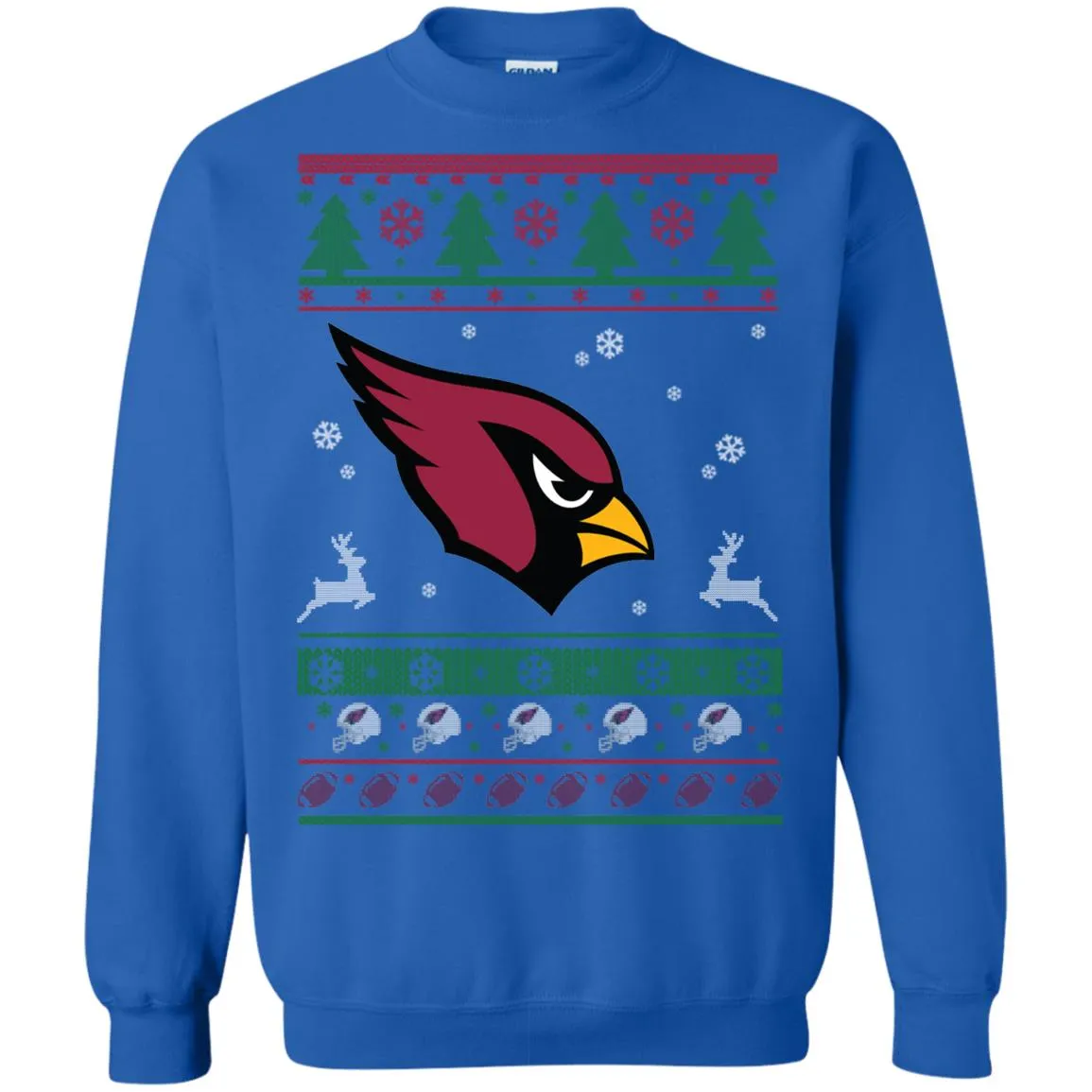 Arizona Cardinals Logo Football Teams Ugly Christmas Sweater Unisex Crewneck Pullover Sweatshirt