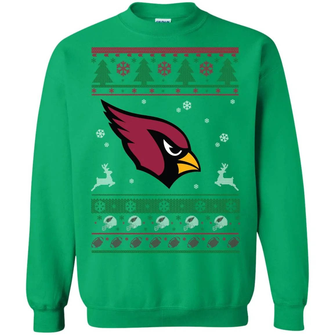 Arizona Cardinals Logo Football Teams Ugly Christmas Sweater Unisex Crewneck Pullover Sweatshirt