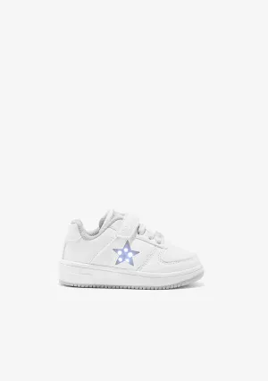 Baby's White Star With Lights Sneakers