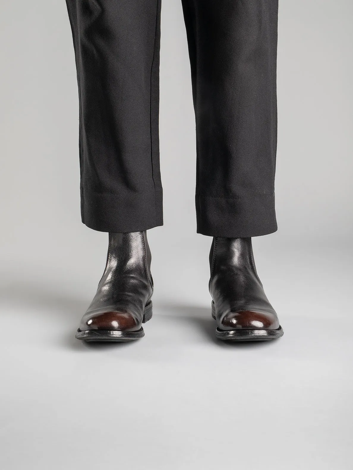 BALANCE 008 - Dark Brown Leather Chelsea Boots