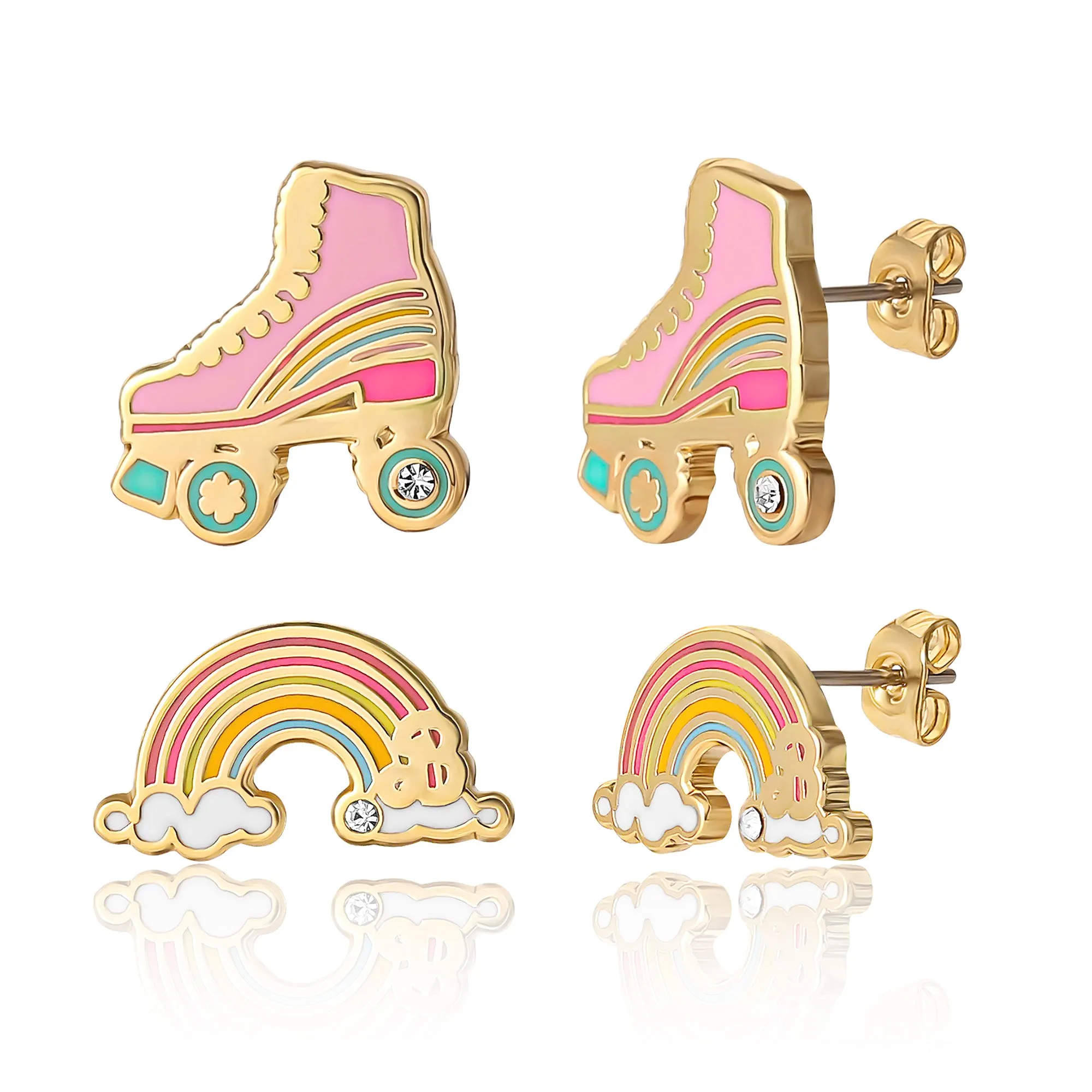 Barbie Rainbow and Skates Earring Stud Sets