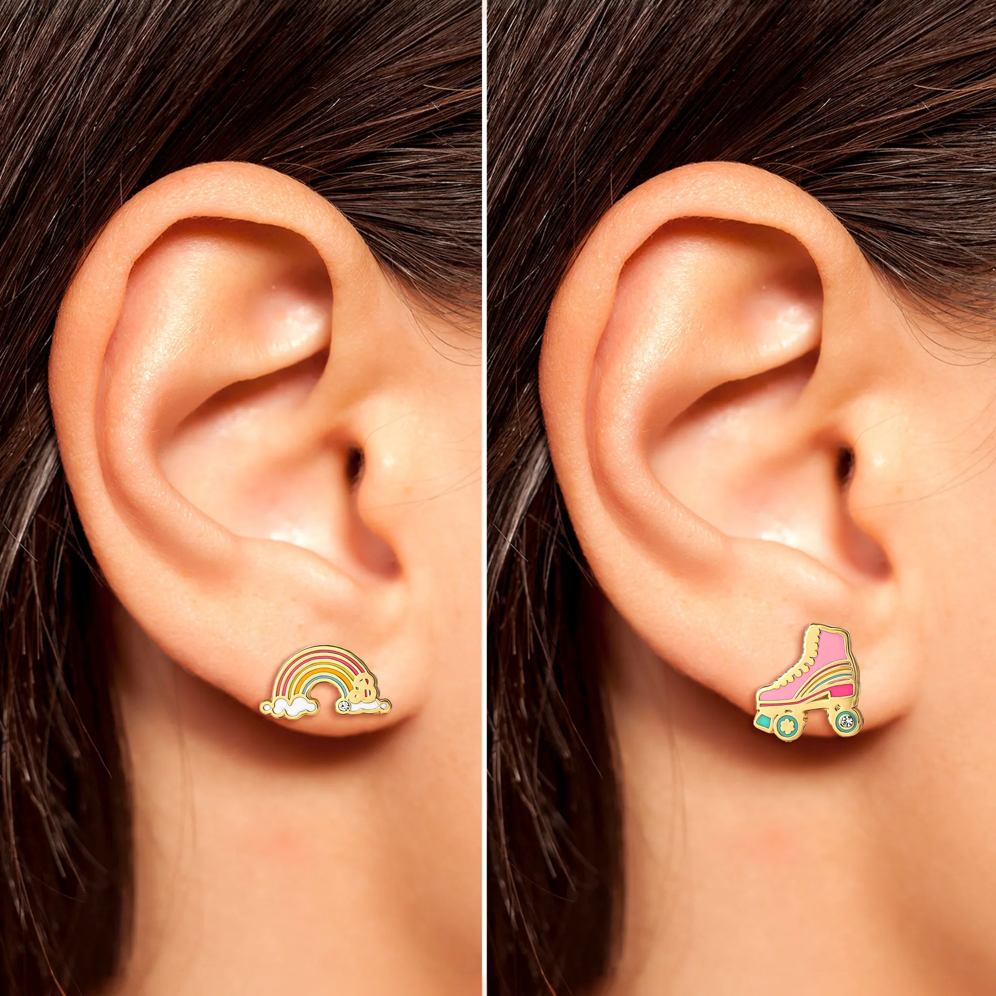Barbie Rainbow and Skates Earring Stud Sets