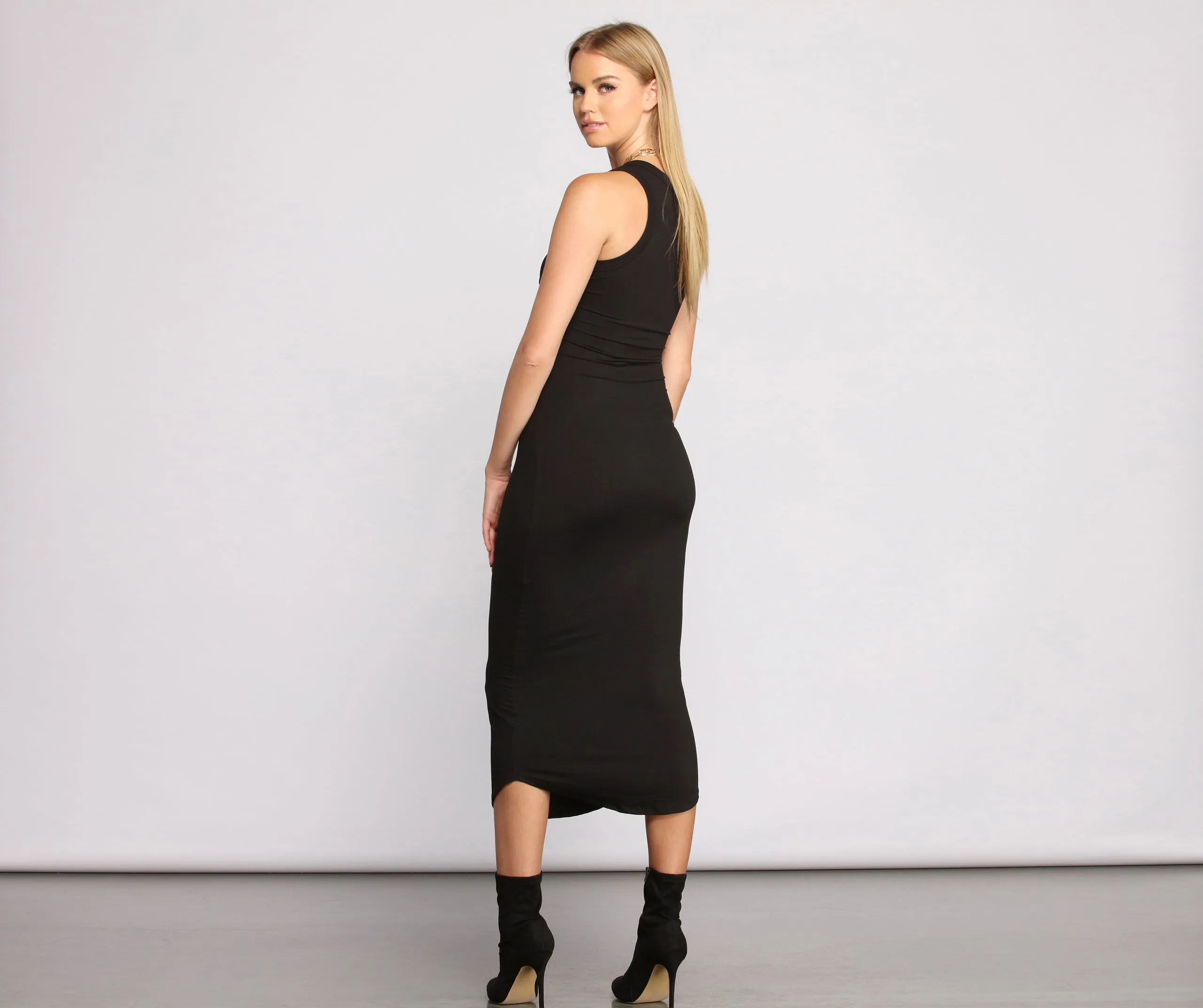 Basic Vibes Knit Midi Dress