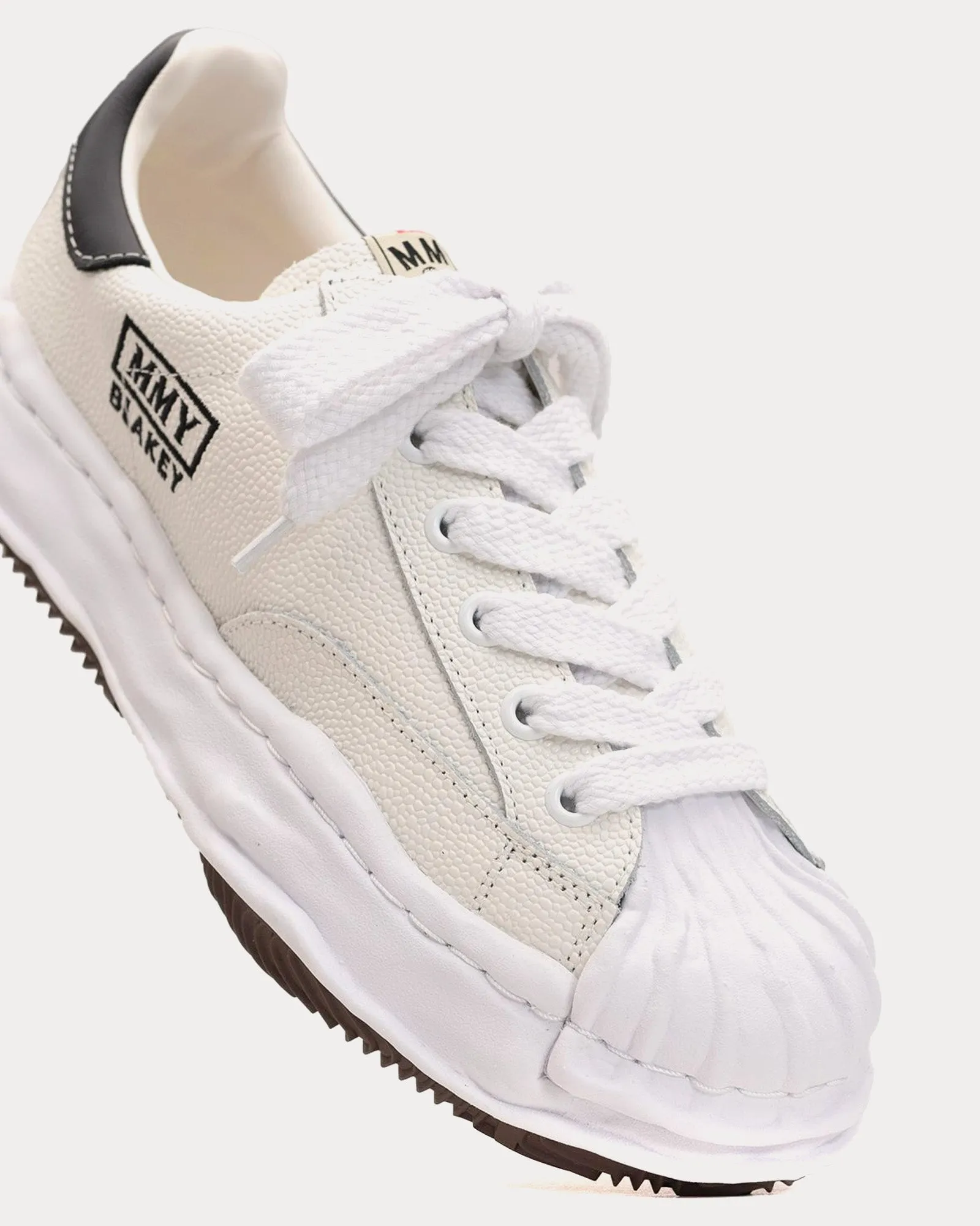 Blakey OG Sole Embossed Leather White Low Top Sneakers