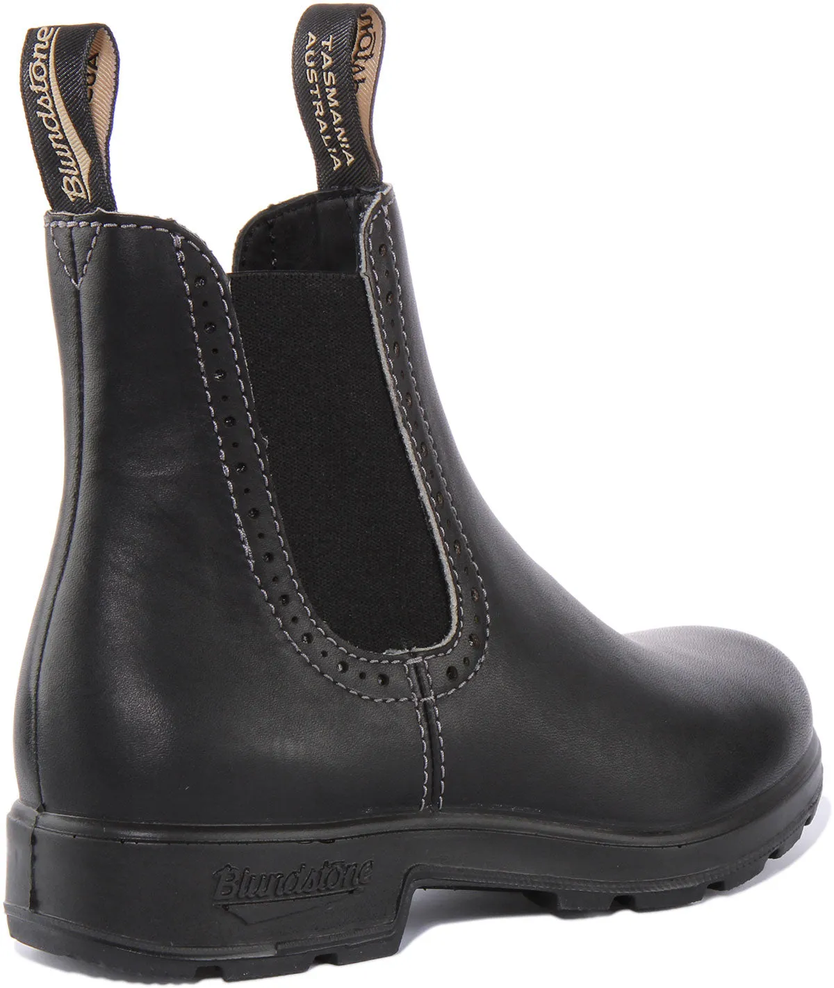 Blundstone 1448 In Black Brogue Chelsea Boots
