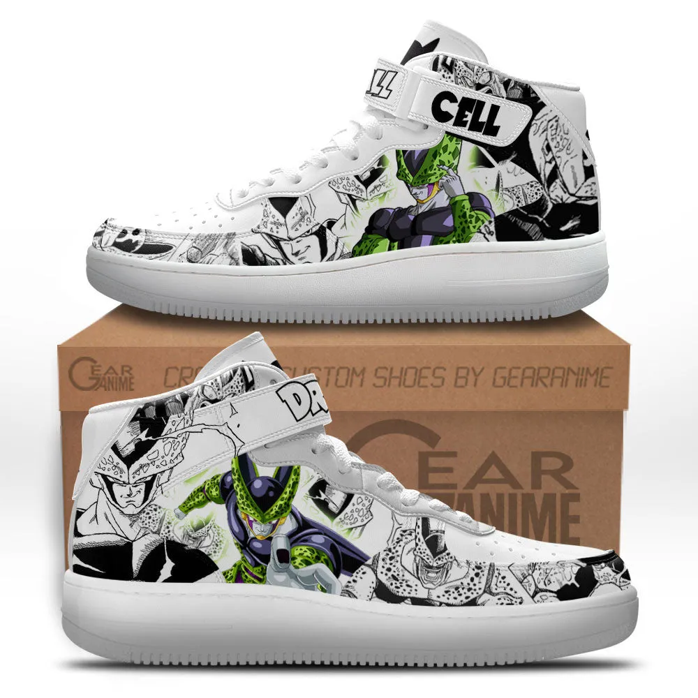 Cell Sneakers Air Mid Custom Dragon Ball Anime Shoes Mix Manga