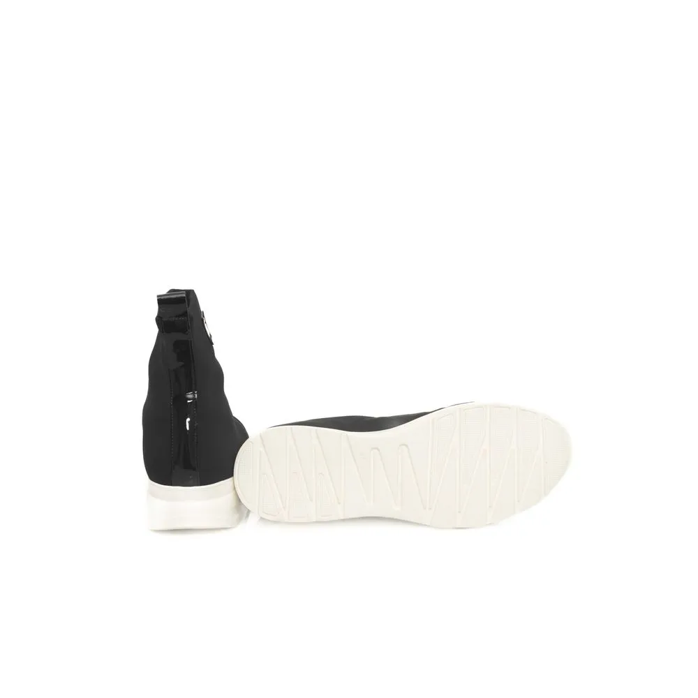 Cerruti 1881 Black Calfskin Women Sneaker