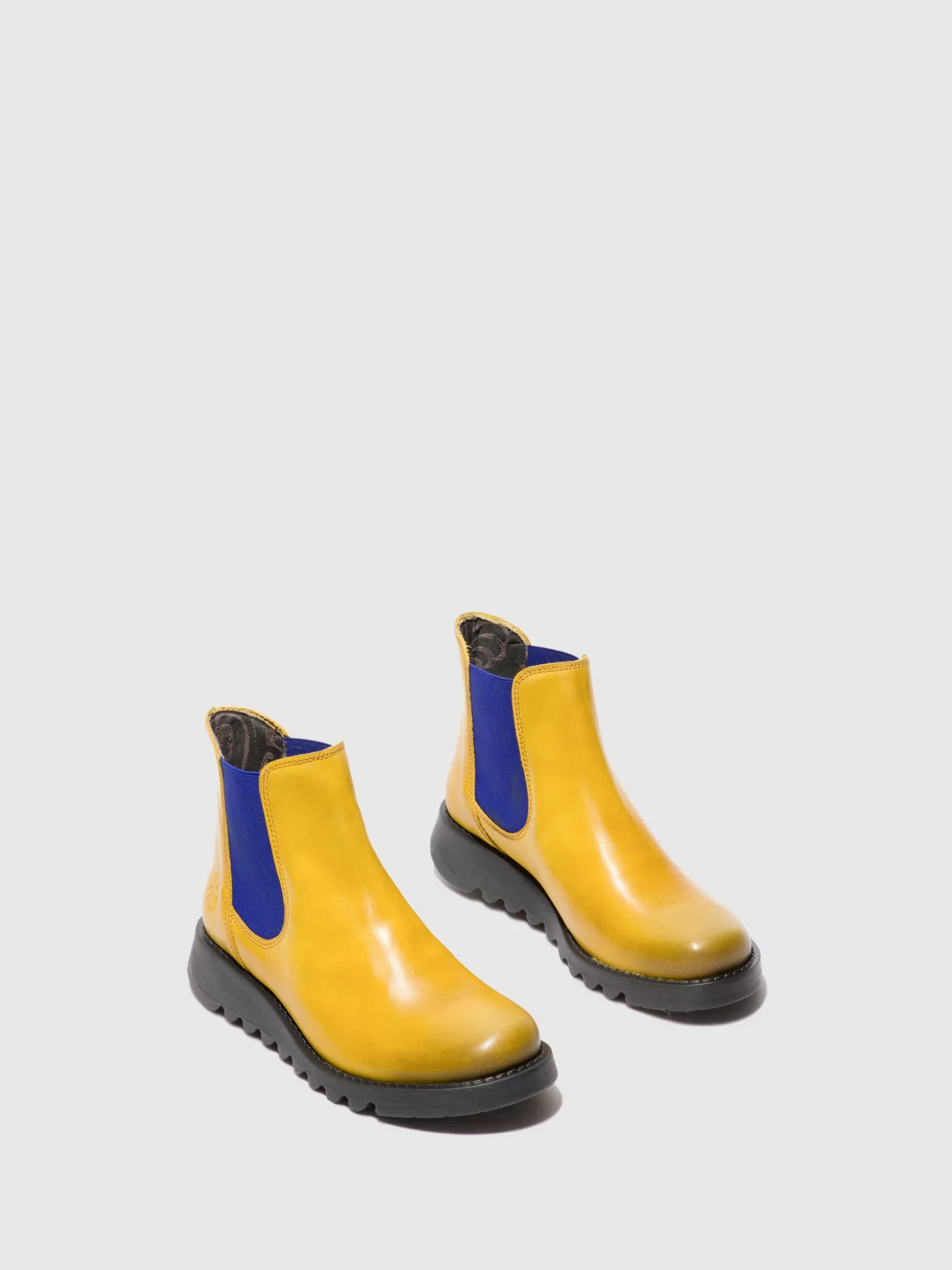 Chelsea Ankle Boots SALV RUG MUSTARD (BLUE ELASTIC)