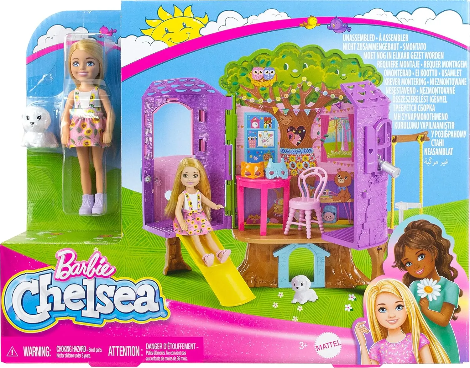 Chelsea Barbie Doll and Treehouse Playset with Puppy