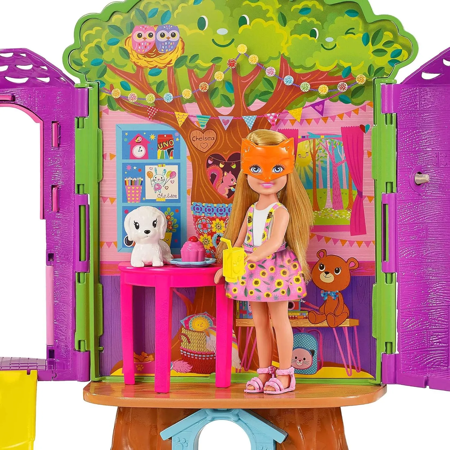 Chelsea Barbie Doll and Treehouse Playset with Puppy