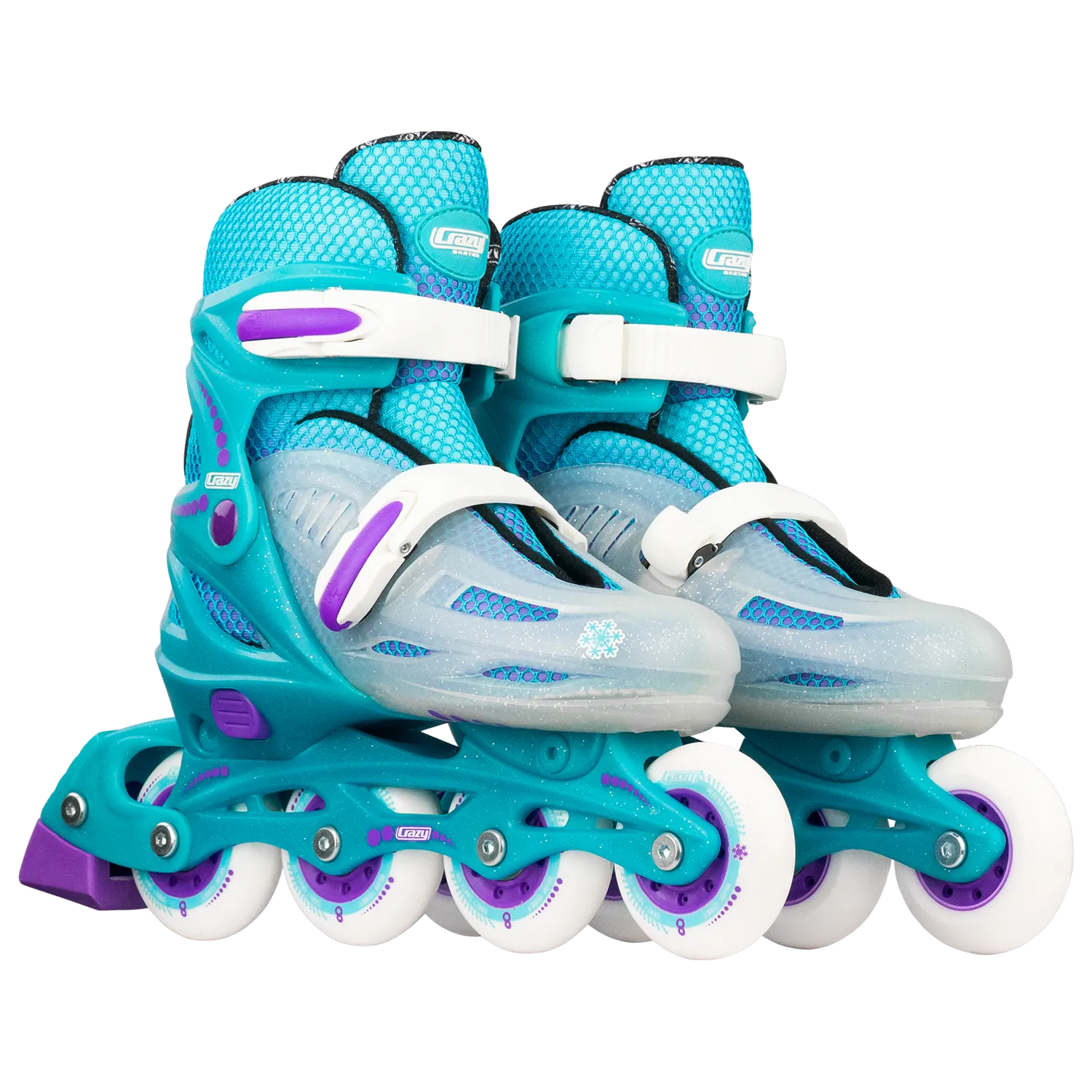 Crazy Skates 148 - Teal Glitter (Medium)