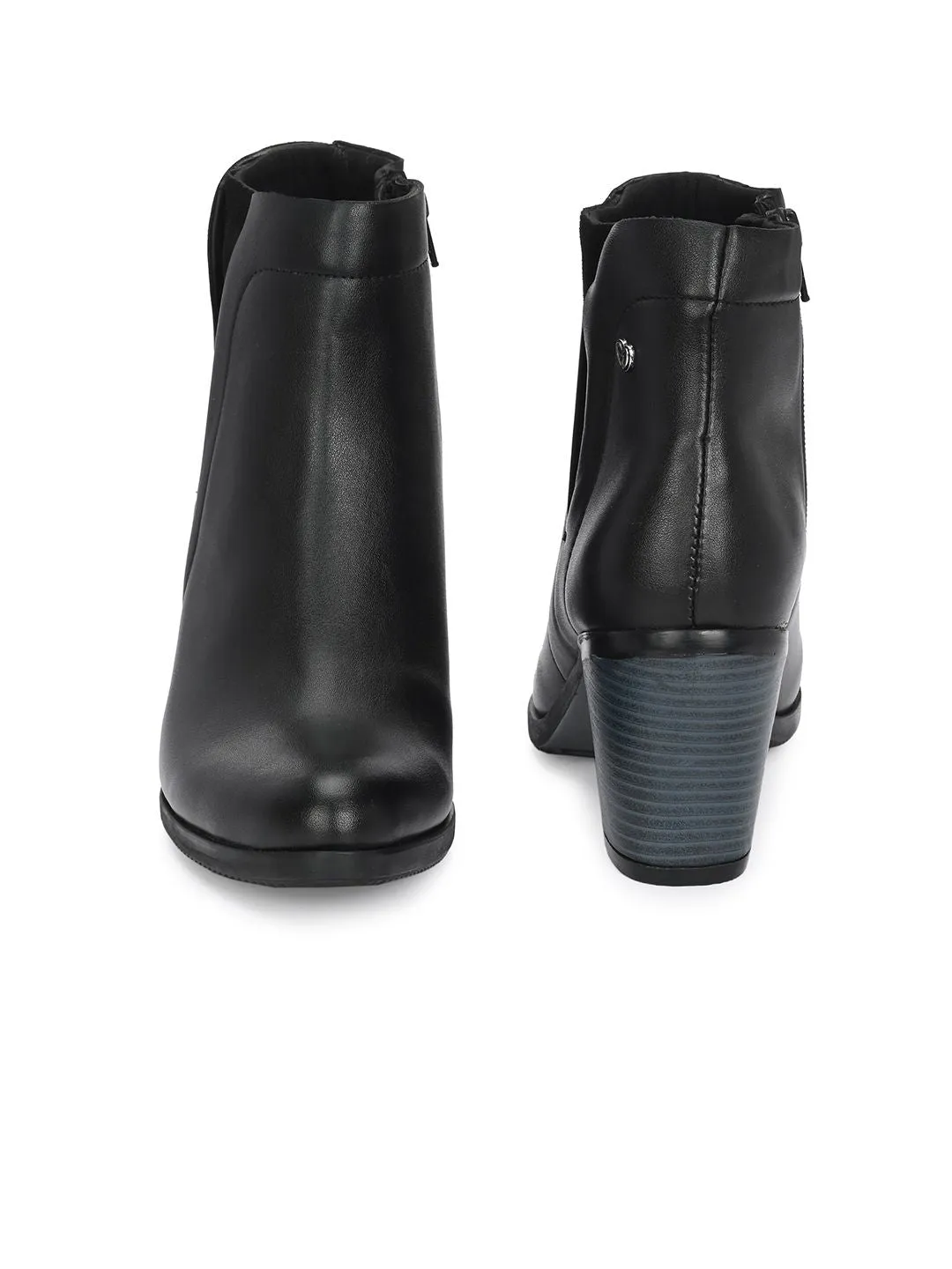Delize Women Block Heeled Regular Chelsea Boots