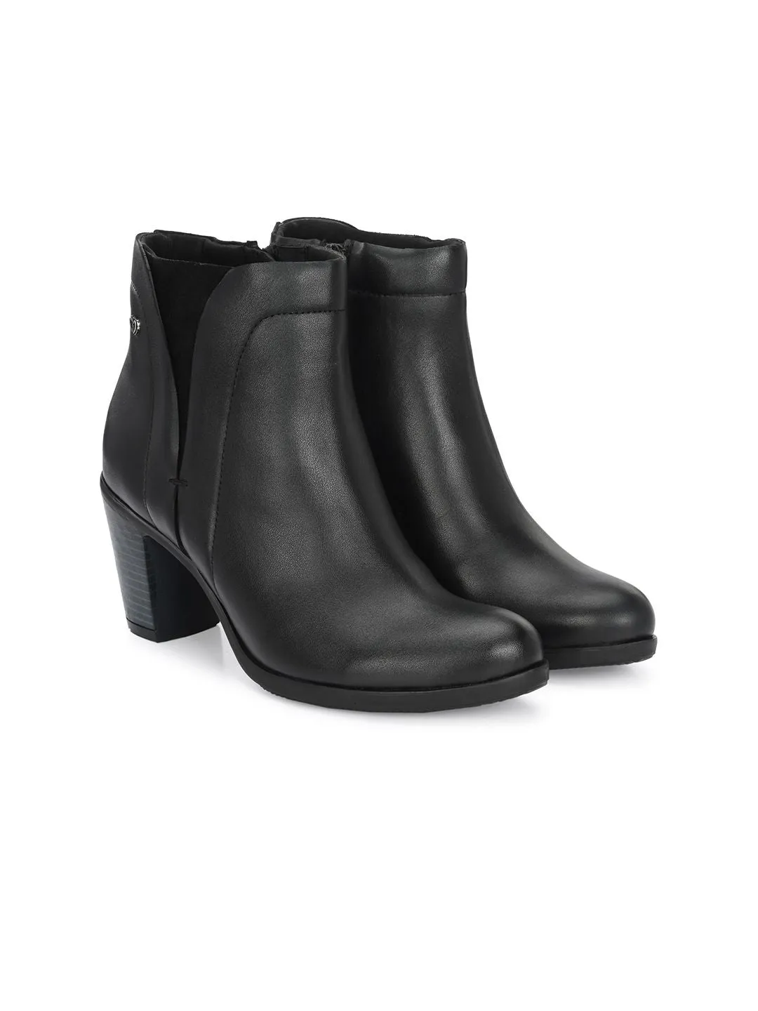 Delize Women Block Heeled Regular Chelsea Boots