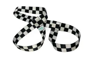 Derby Laces Skate Gear Leash 54 inch (137 cm) Checkered Black and White