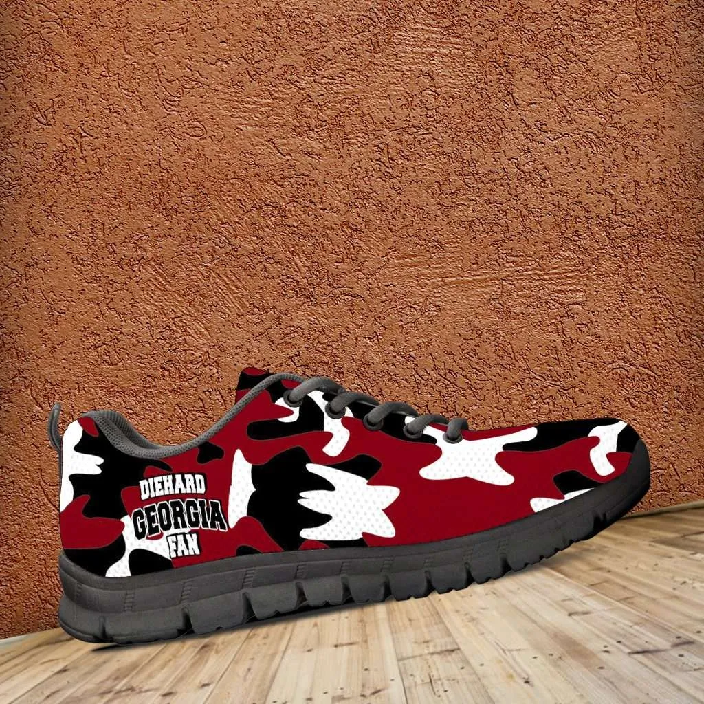 Diehard Georgia Fan Camo Print Running Shoes