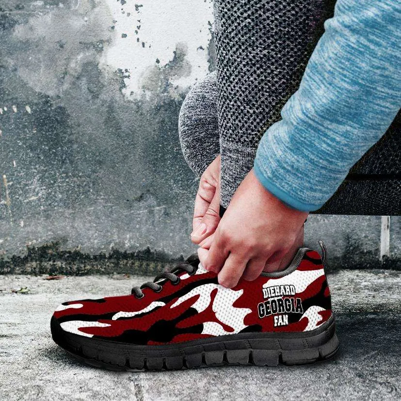 Diehard Georgia Fan Camo Print Running Shoes