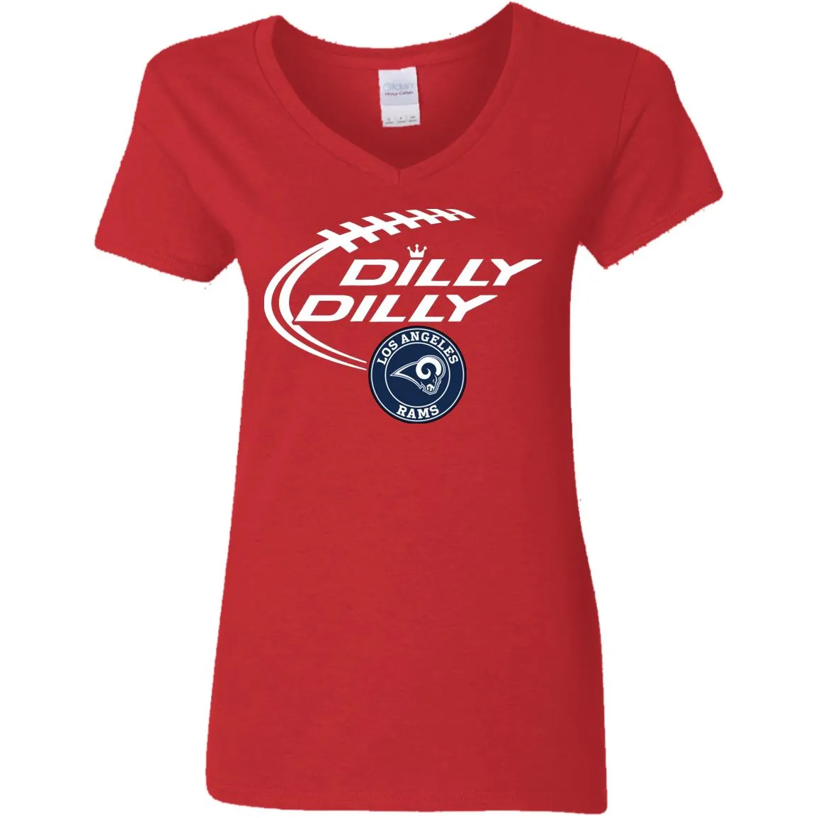 Dilly Dilly Los Angeles Rams Nfl Football Women V-Neck T-Shirt
