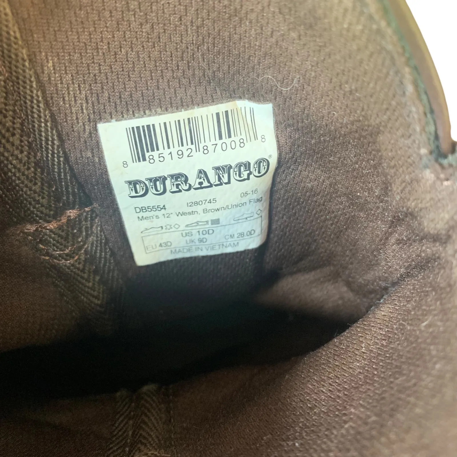 Durango Rebel Men's Steel Toe American Flag Western Boots SZ 12