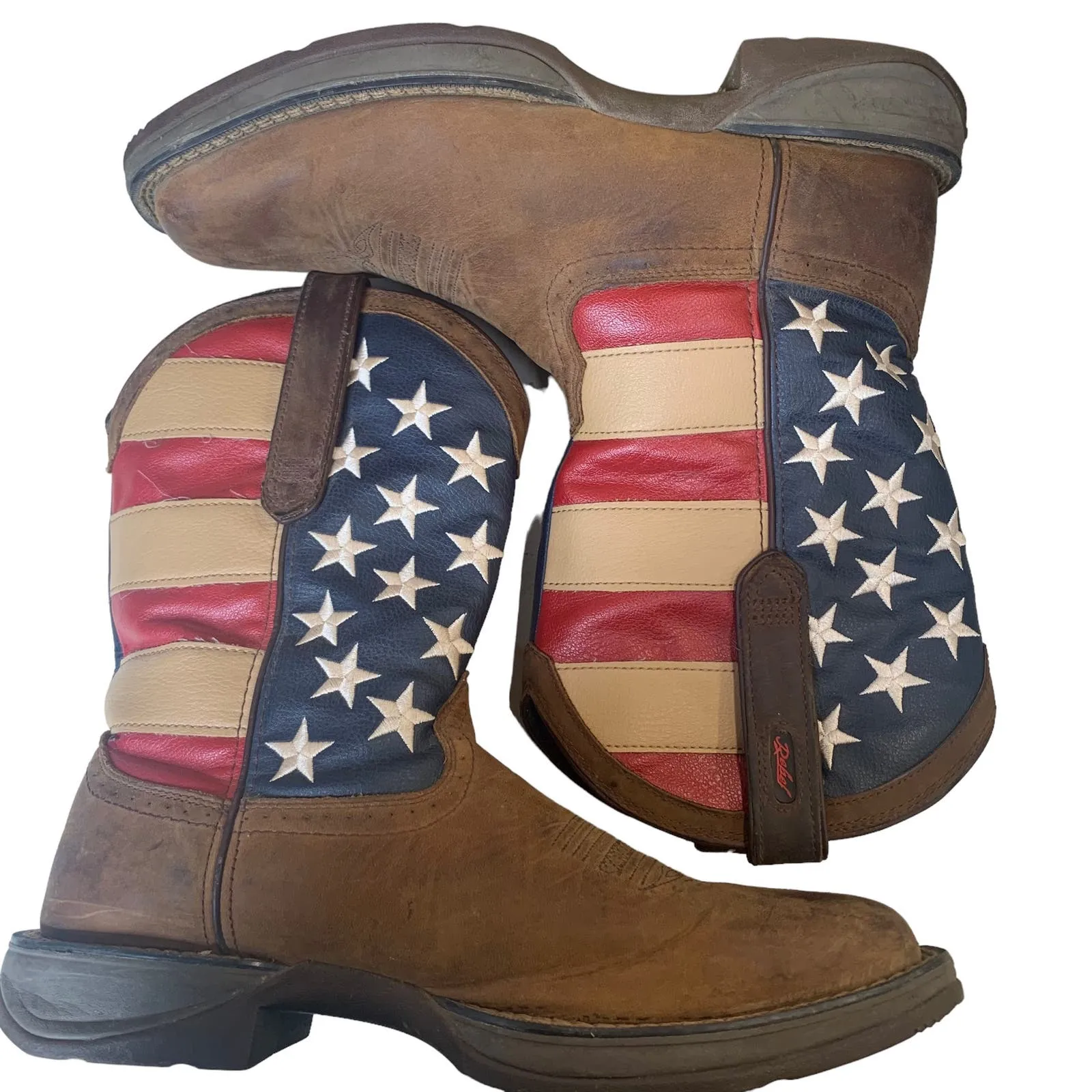 Durango Rebel Men's Steel Toe American Flag Western Boots SZ 12