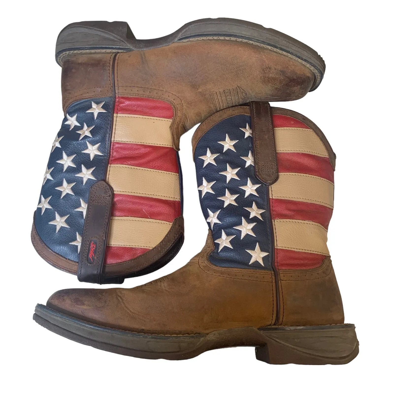 Durango Rebel Men's Steel Toe American Flag Western Boots SZ 12