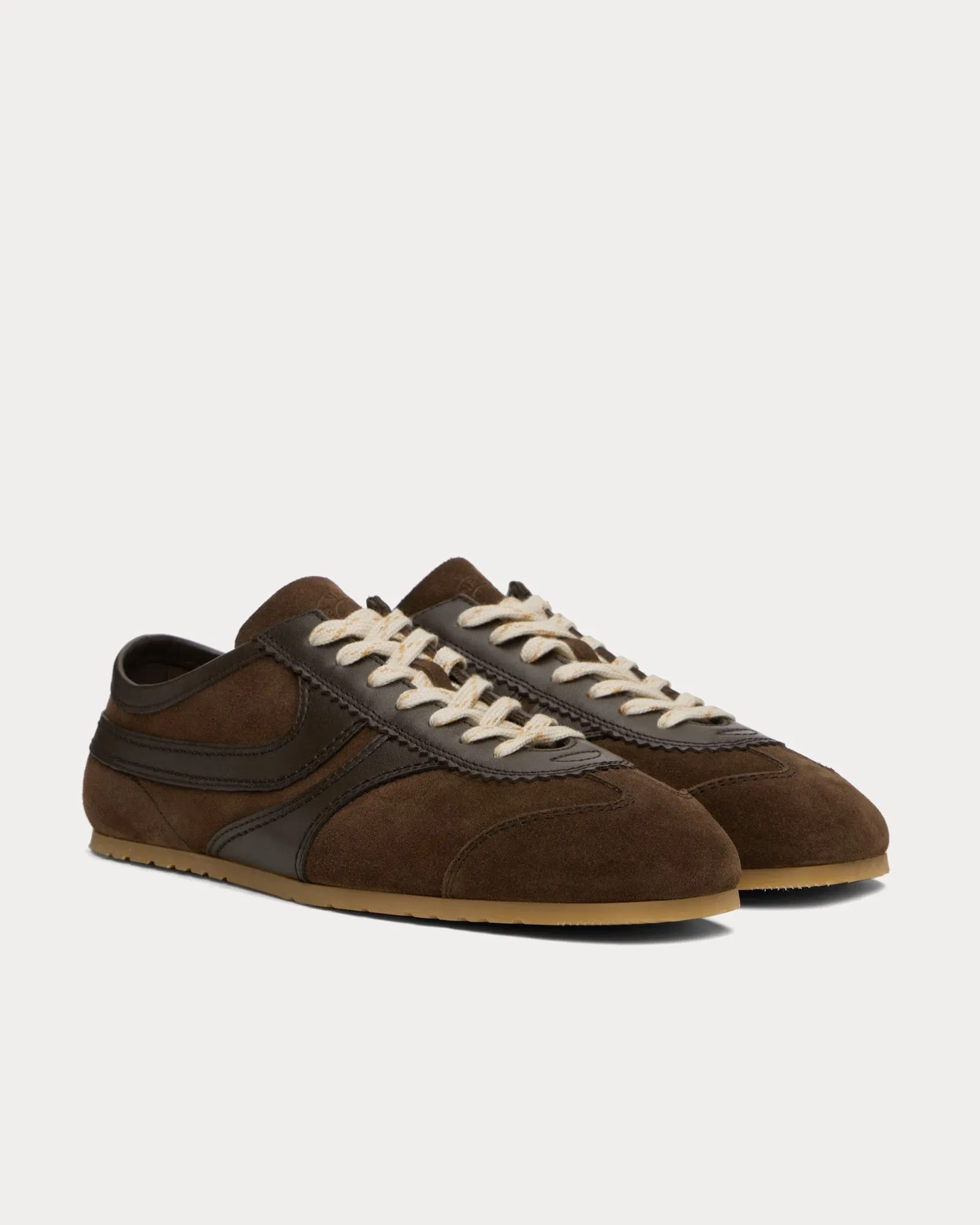 Dustin Suede Leather Dark Brown Low Top Sneakers