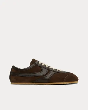 Dustin Suede Leather Dark Brown Low Top Sneakers