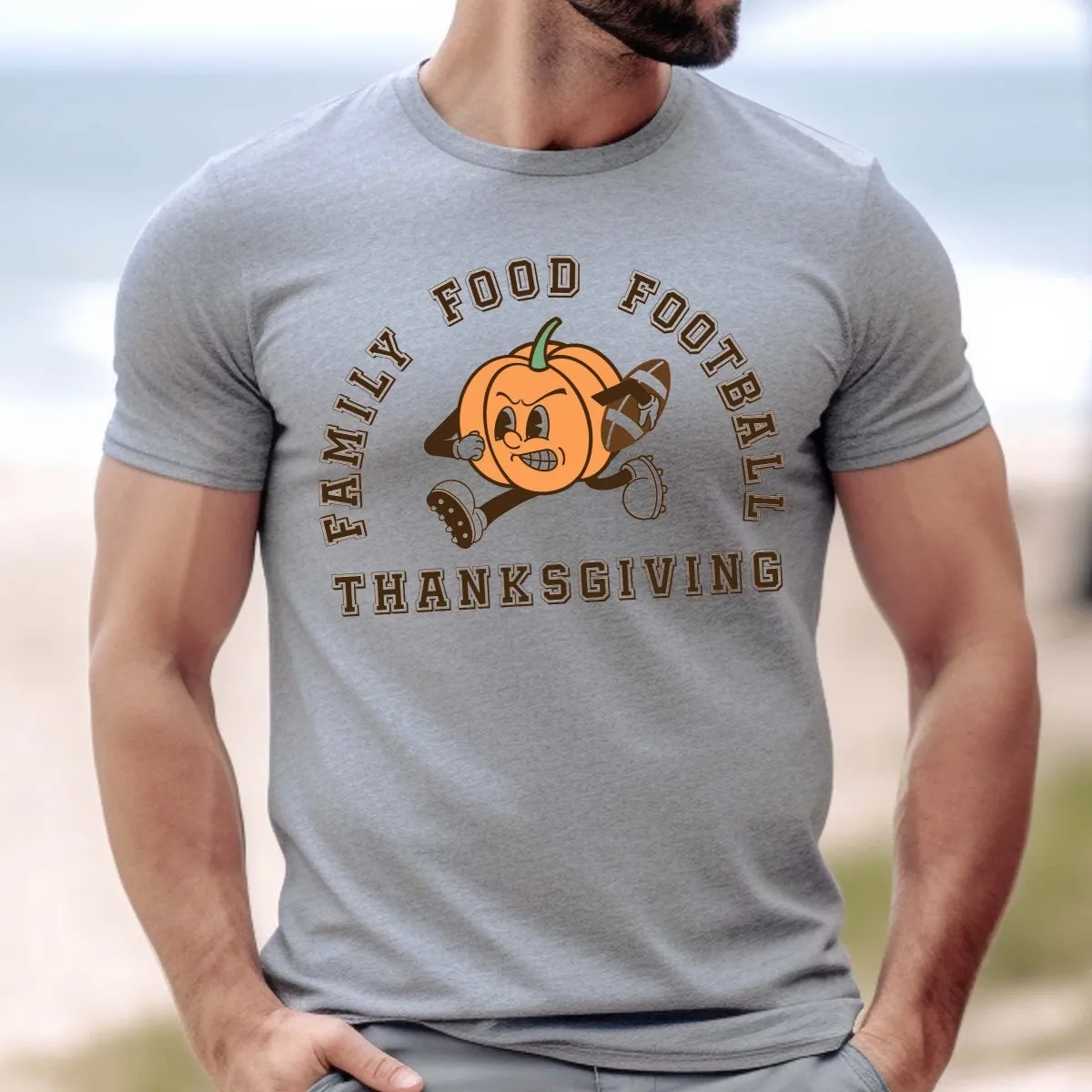 Family Food Football Pumpkin Wholesale Tee