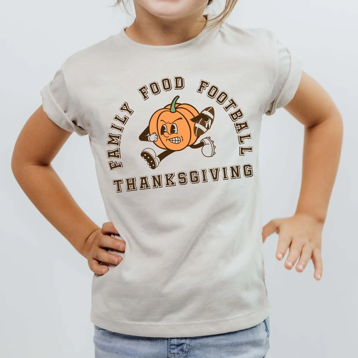 Family Food Football Pumpkin Wholesale Tee