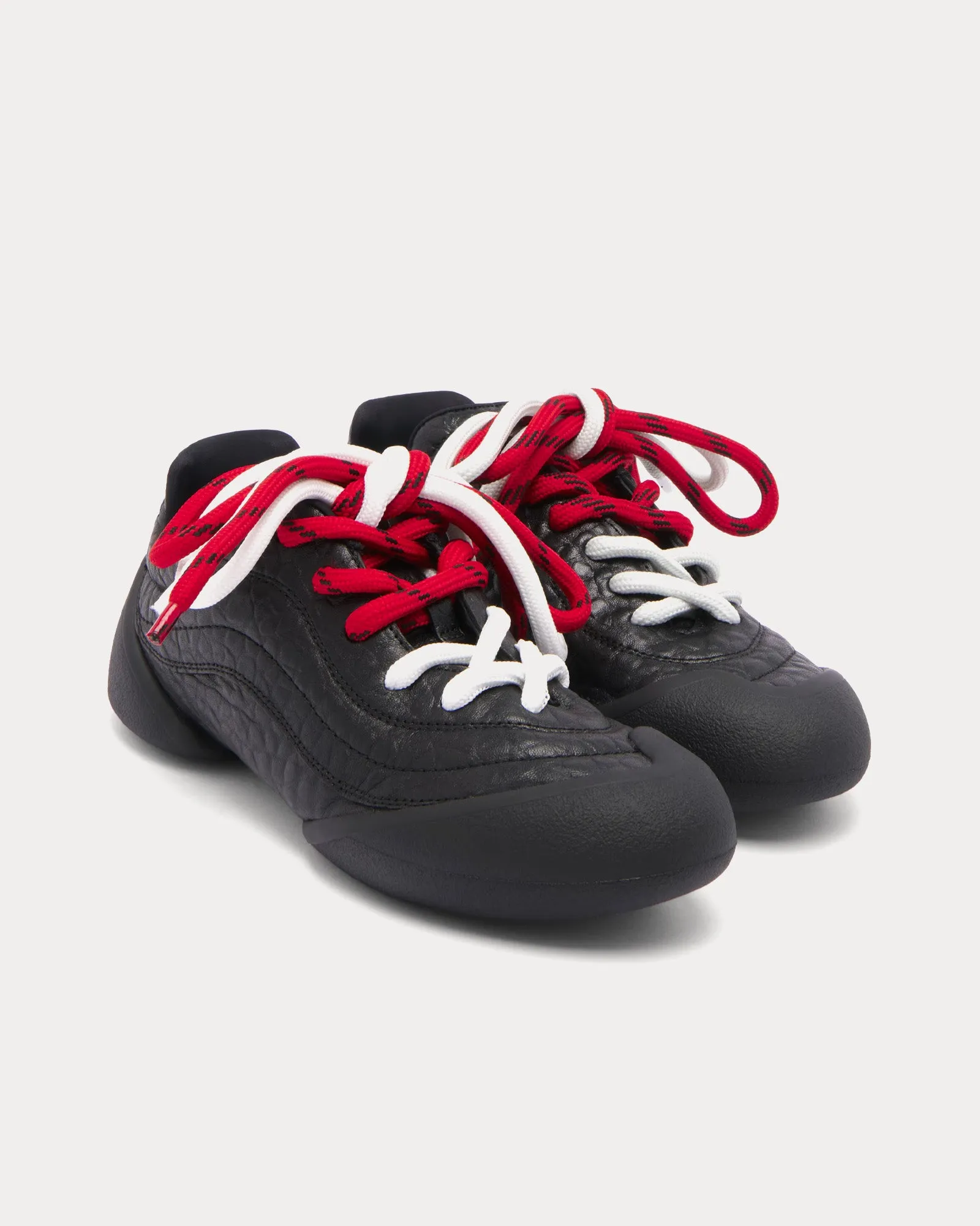 Flexion Leather Black Low Top Sneakers