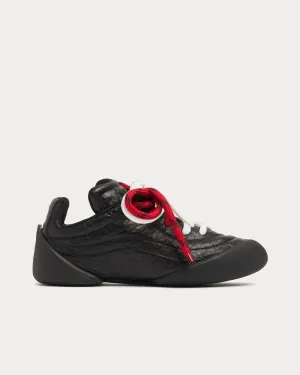 Flexion Leather Black Low Top Sneakers