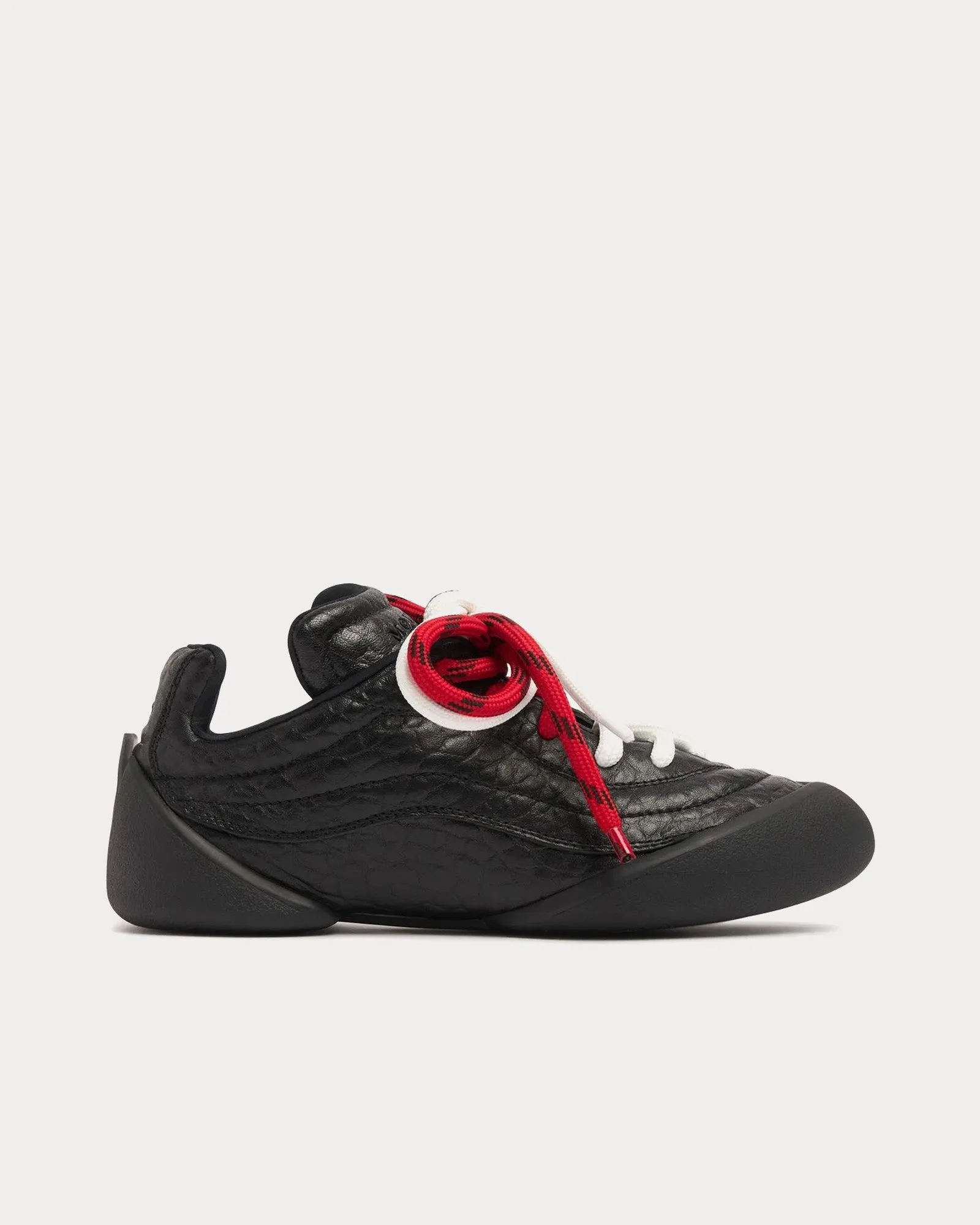 Flexion Leather Black Low Top Sneakers
