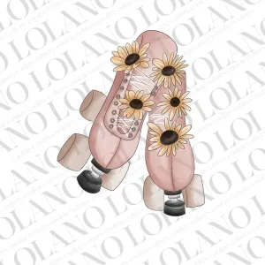 Floral Roller Skates Cookie Cutter