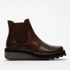 Fly London Women's HUUD148FLY Leather Chelsea Boots Dark Brown