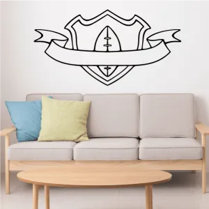 Football Crest Wall Decal - Vinyl Decal - Car Decal - CDS167