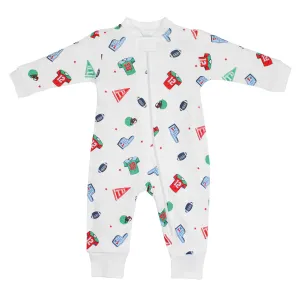 Football Day Zipper Footie |  Baby Boy