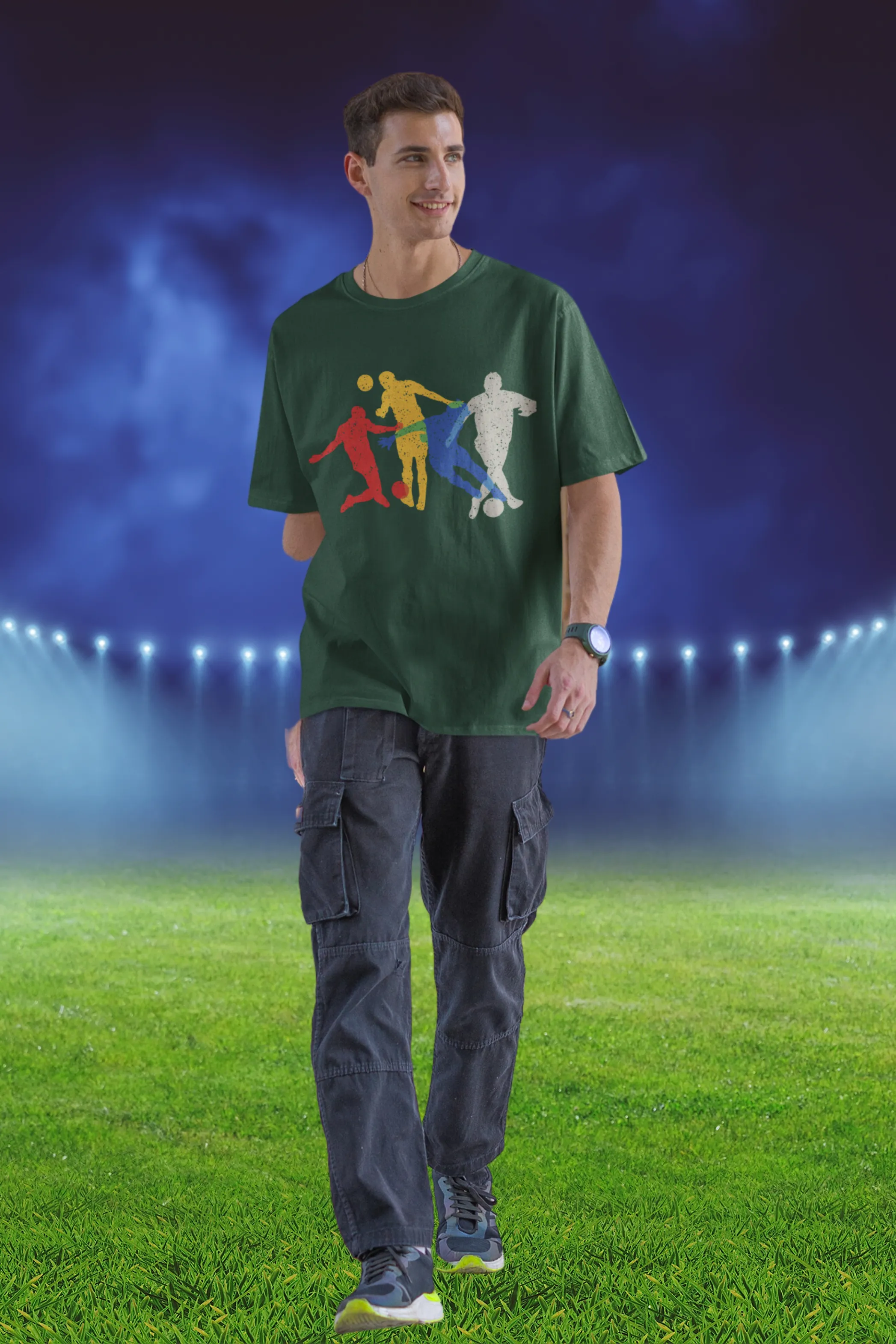 Football Fever Printed Oversized T-shirt for Men