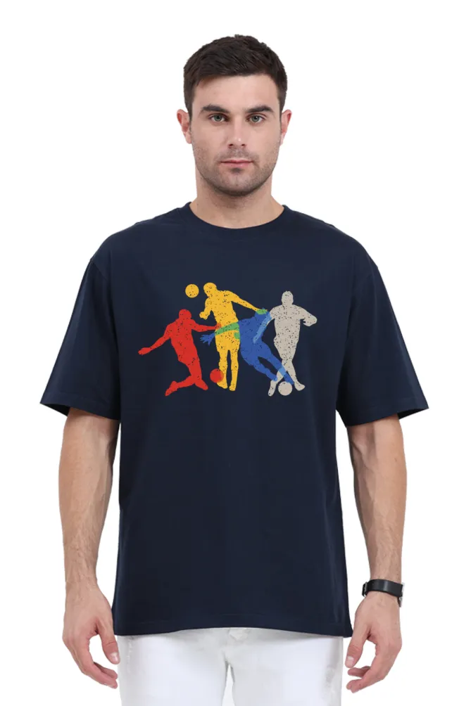 Football Fever Printed Oversized T-shirt for Men