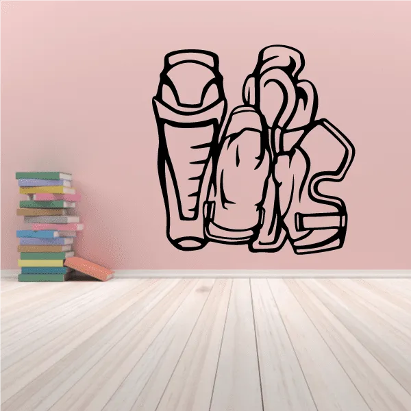Football Gear Wall Decal - Vinyl Decal - Car Decal - CDS049