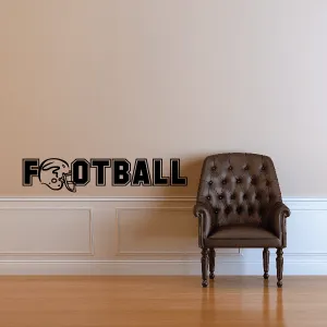 Football helmet Sports Vinyl Wall Decal Sticker Mural Quotes Words SP012FootballV